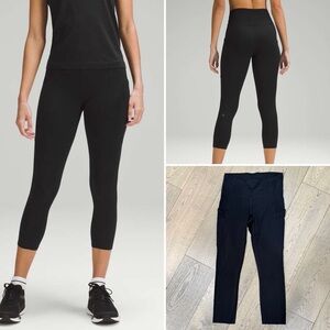 Lululemon | Fast and Fee High-Rise Crop 23" Black | Size 6